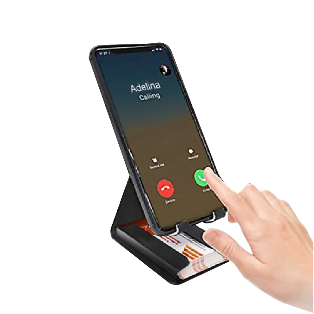 Durable Metal Mobile Stand With Visiting Card Holder - Image 2