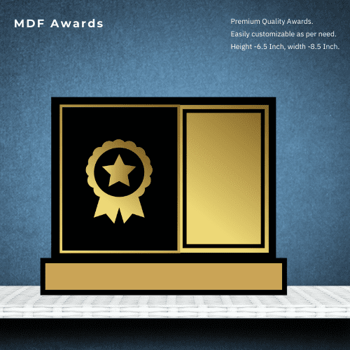 MDF Award-Premium Vector Golden Badge Icon Trophy 8.5 Inch