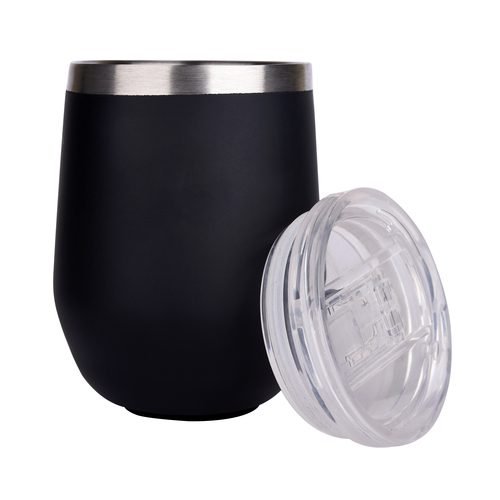 300ml Black Matte Finished Stainless Steel Kulhad Mug - Image 2