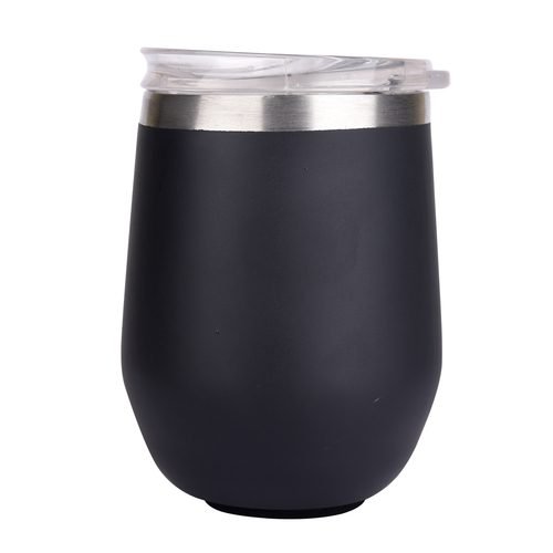300ml Black Matte Finished Stainless Steel Kulhad Mug - Image 4