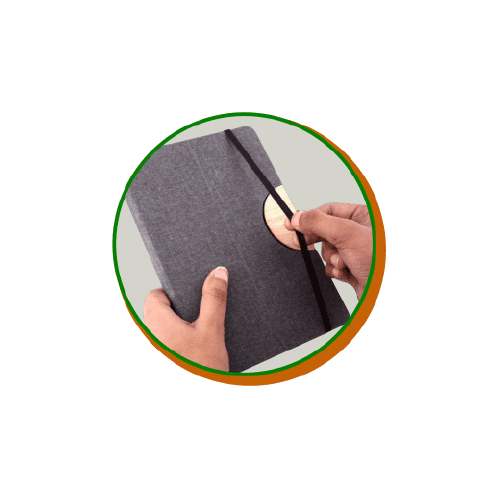 D Style Bamboo Notebook Elastic Fastener - Image 4
