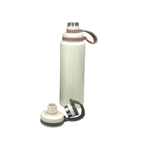 Steel Vacuum Flask Attached Cap with Straw - Image 3