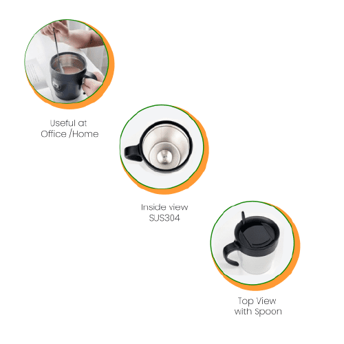 Steel Vacuum Mug With Spoon - Image 3