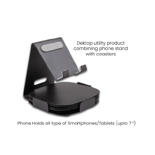 Metal Mobile Stands With 4 Coasters - Image 3