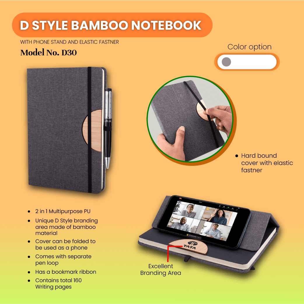 D-Style Bamboo Notebook: Sustainable Elegance for Inspired Writing