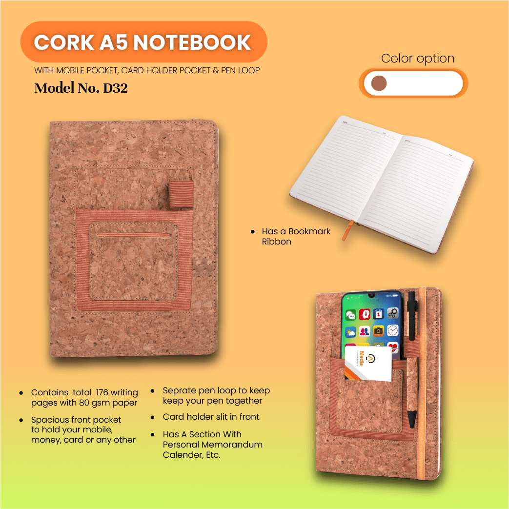 Cork A5 Notebook