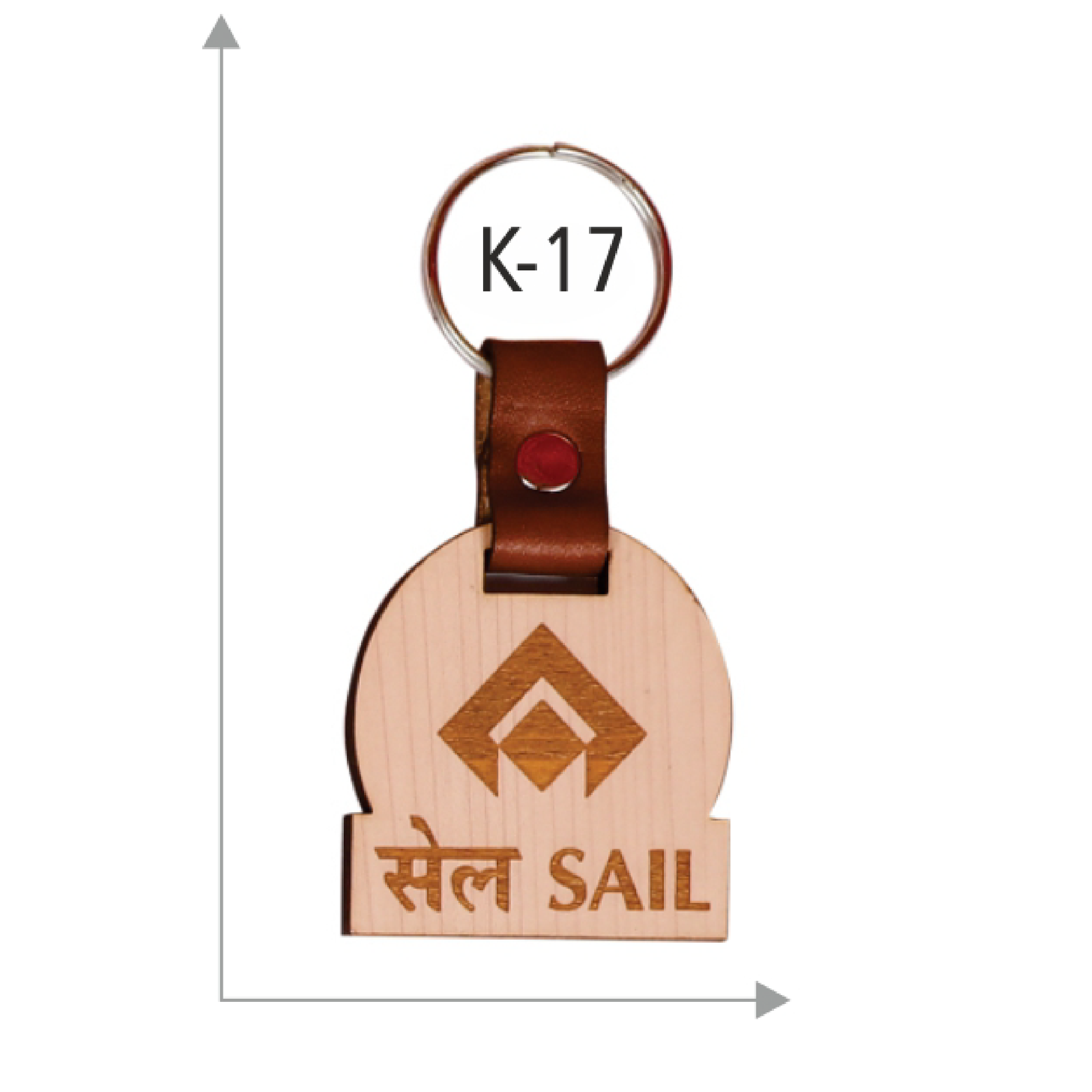 Wooden Keychain With Logo - Image 2