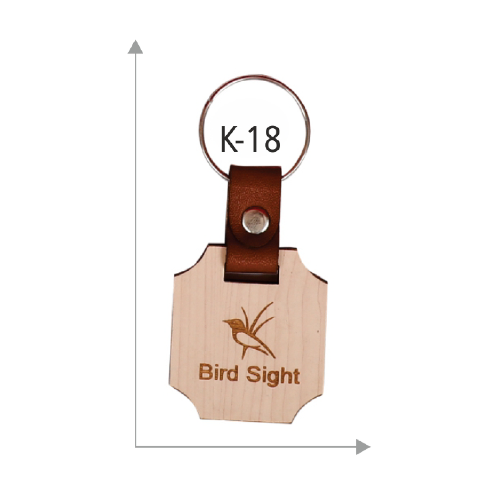 Wooden Keychain With Logo - Image 3